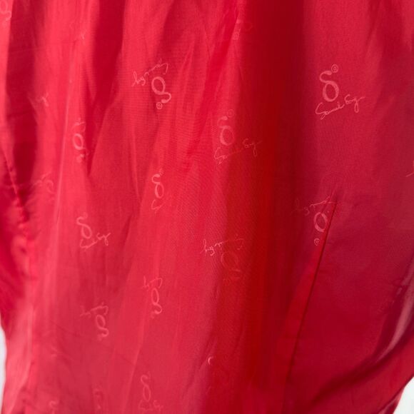 Samuel Dong | Classic Red Bubble Balloon Dress Coat | Sz S - Picture 12 of 15